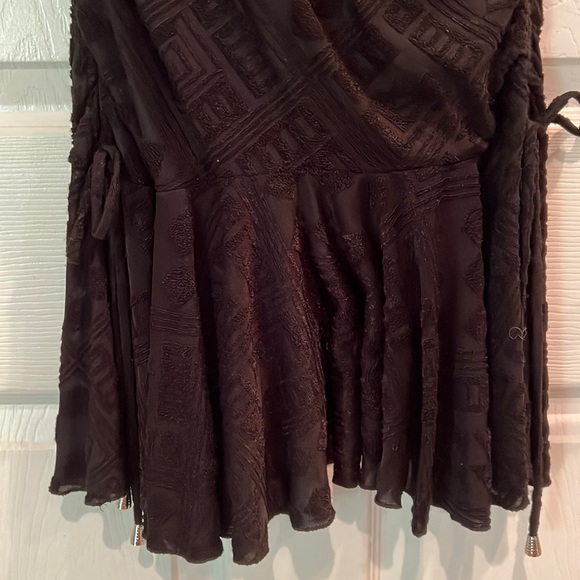 Vintage J Valdi Black slightly sheer cover up Sz M - Picture 7 of 8